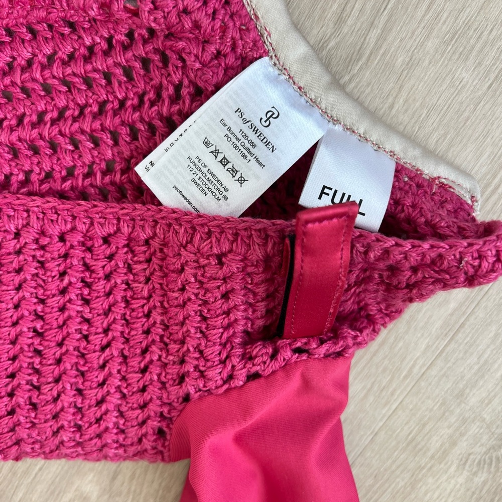 Pink Equestrian Bonnet PS of Sweden with hearts - Picture 5 of 5